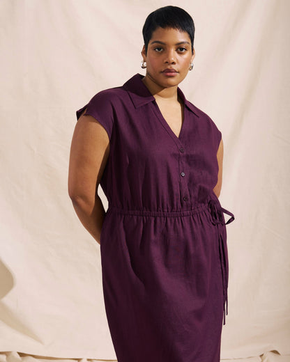 Universal Standard Laurel Linen Blend Dress - Acai