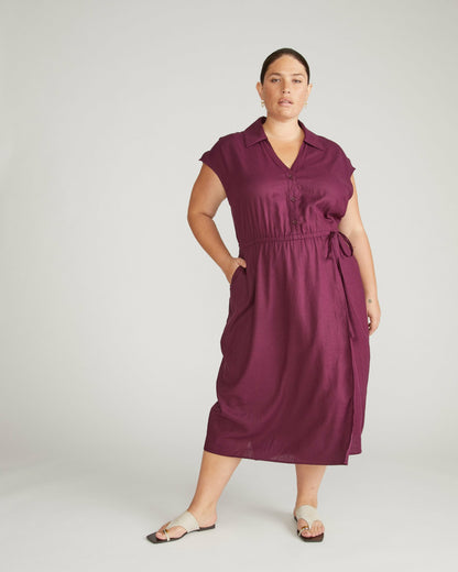 Universal Standard Laurel Linen Blend Dress - Acai