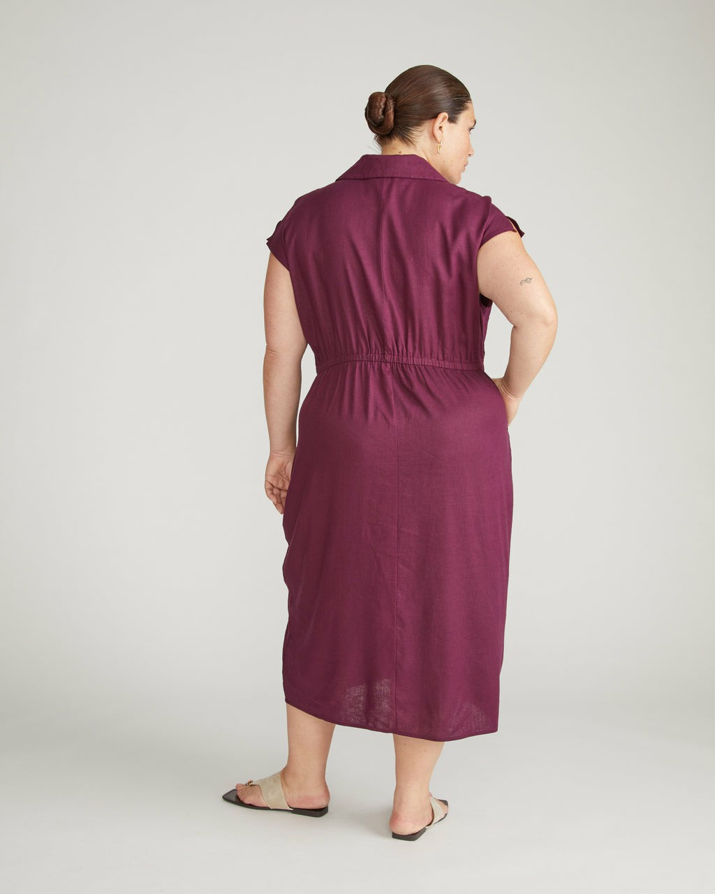 Universal Standard Laurel Linen Blend Dress - Acai
