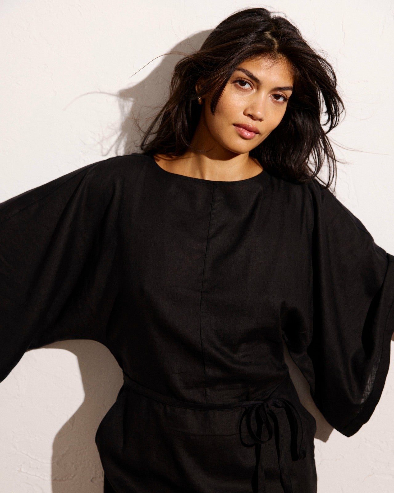 Universal Standard Lio Linen Blend Dress - Black