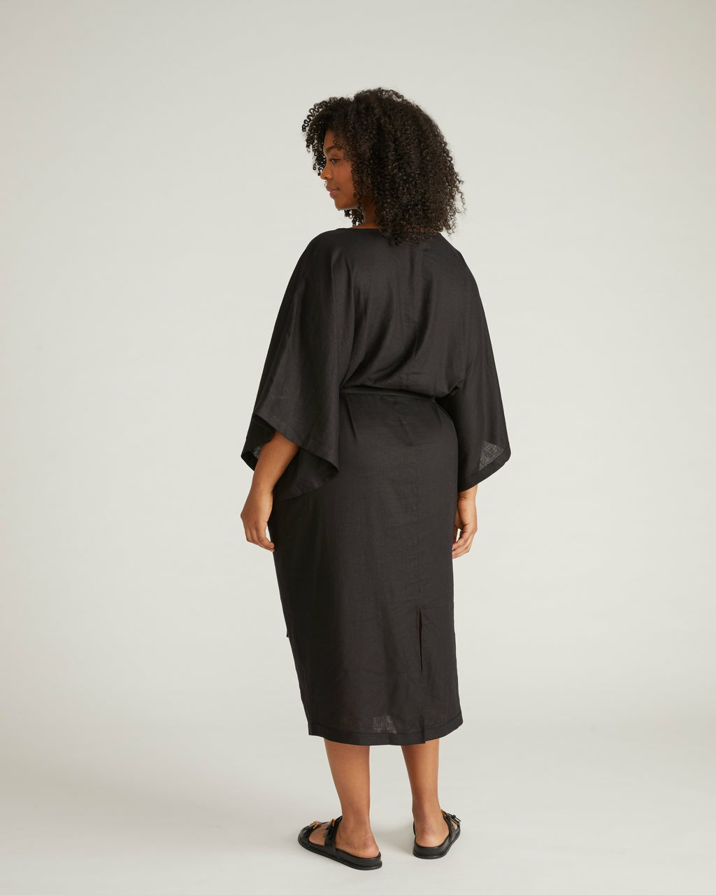 Universal Standard Lio Linen Blend Dress - Black
