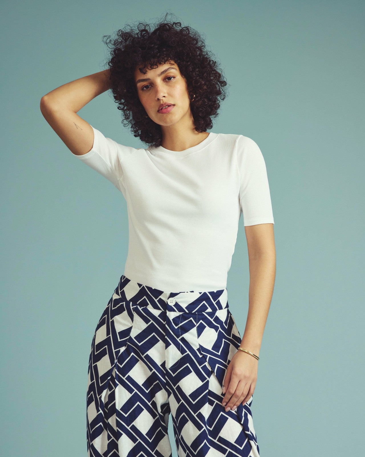 Universal Standard Classic Ribbed Tee - White