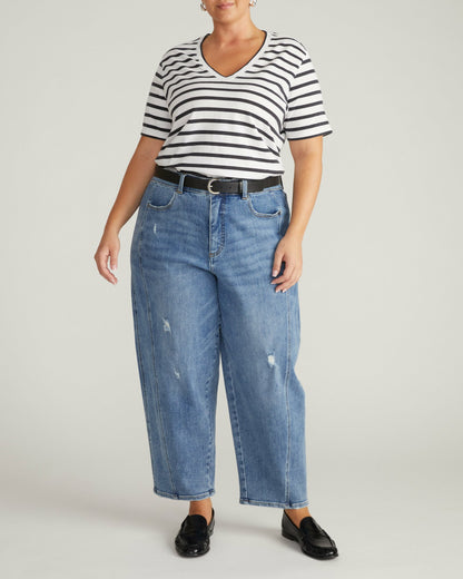 Universal Standard Light-As-Air V Rex - Zen Stripe