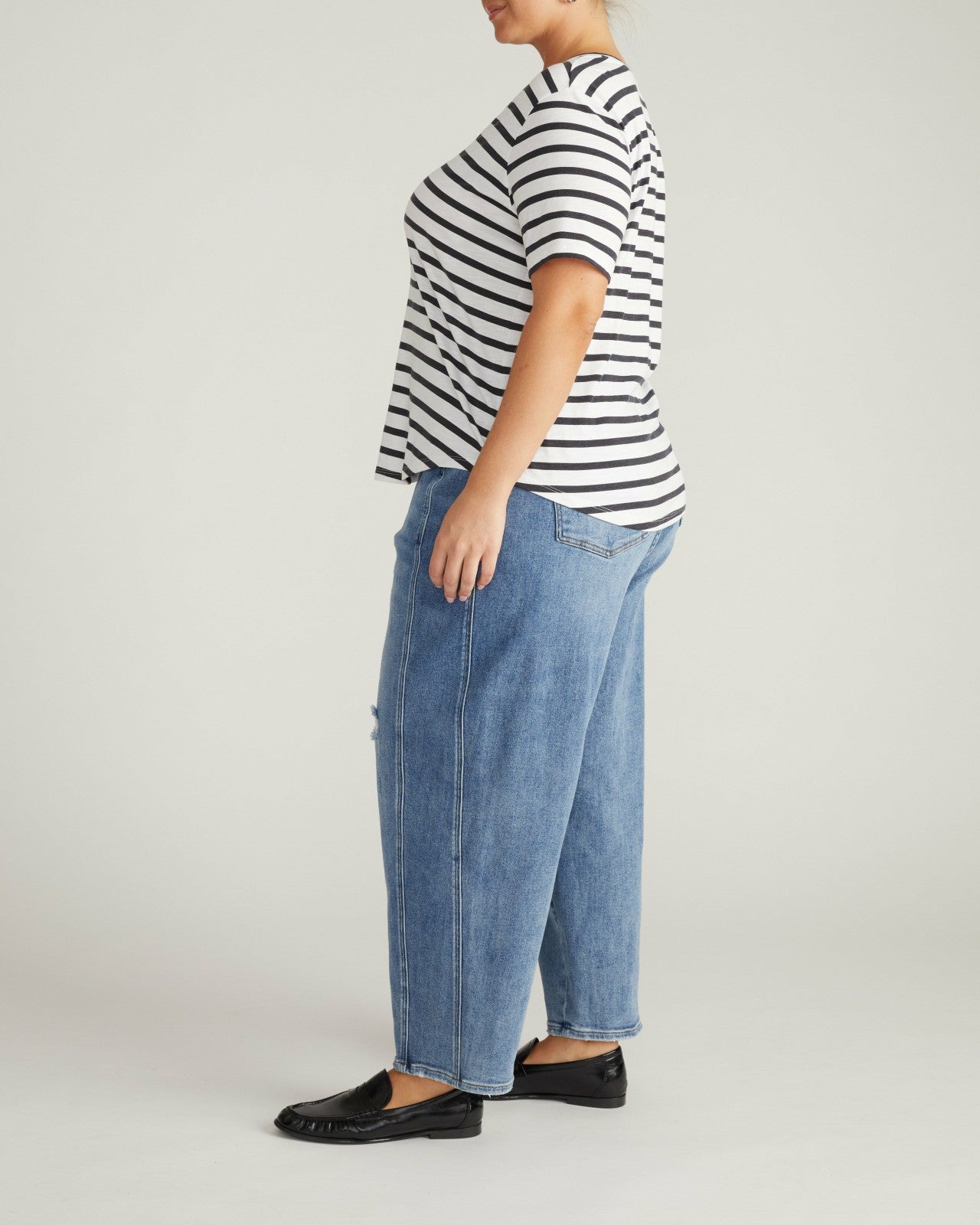 Universal Standard Light-As-Air V Rex - Zen Stripe