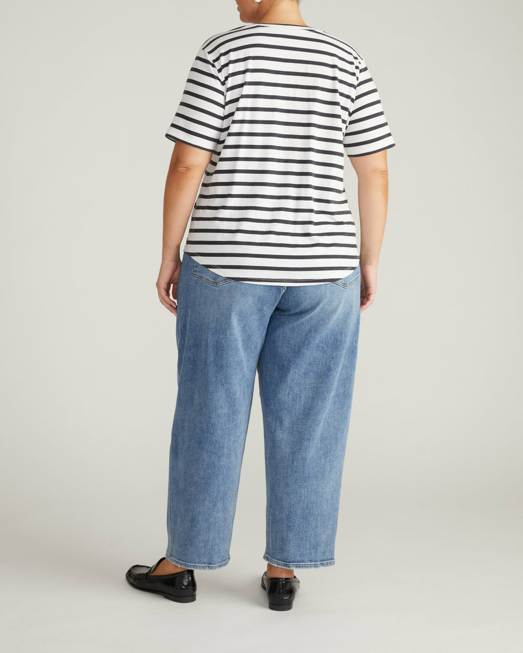 Universal Standard Light-As-Air V Rex - Zen Stripe