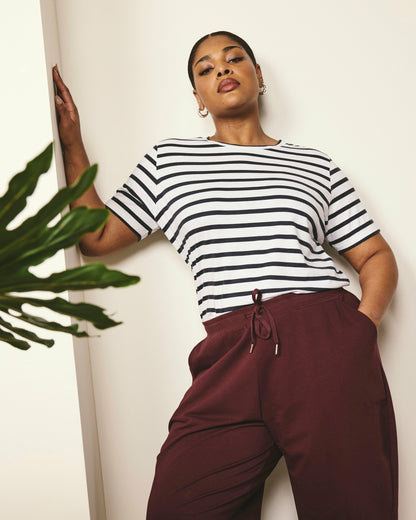 Universal Standard Light-As-Air Tee Rex - Zen Stripe