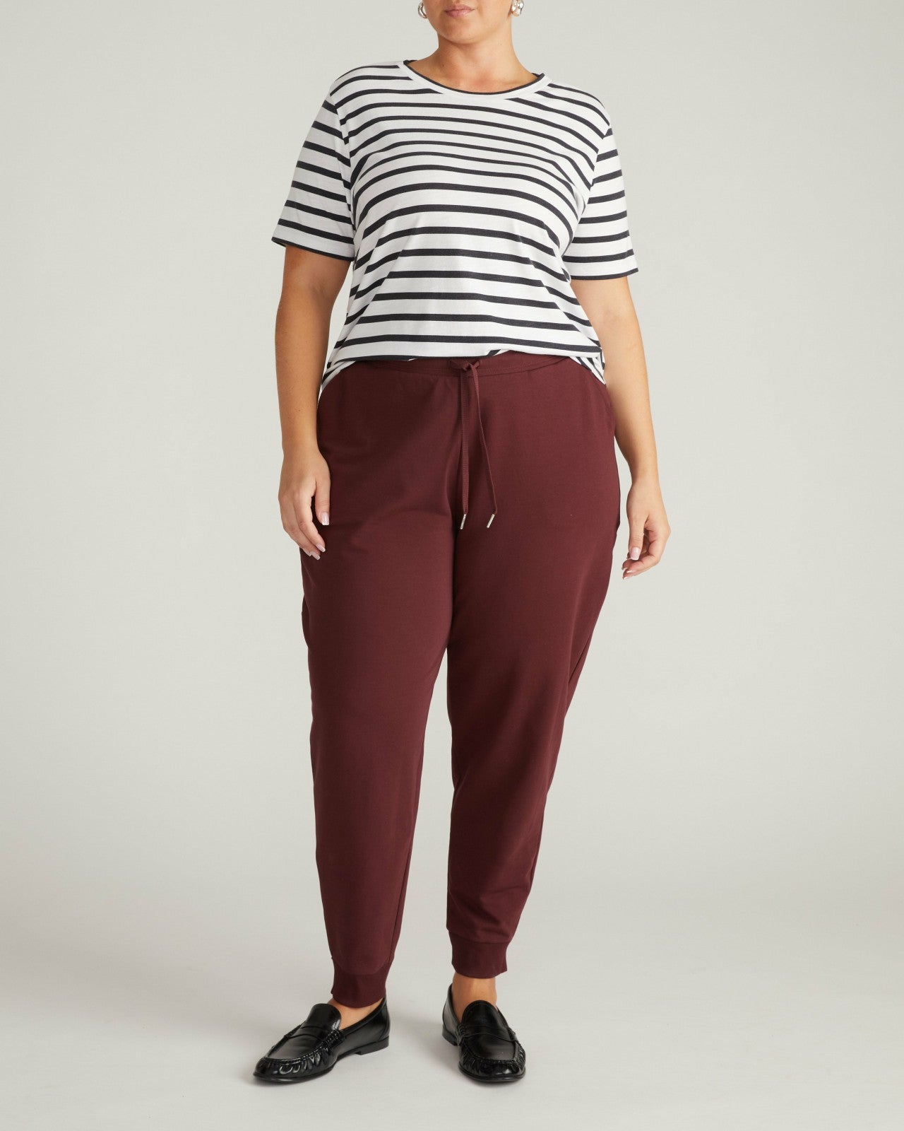 Universal Standard Light-As-Air Tee Rex - Zen Stripe