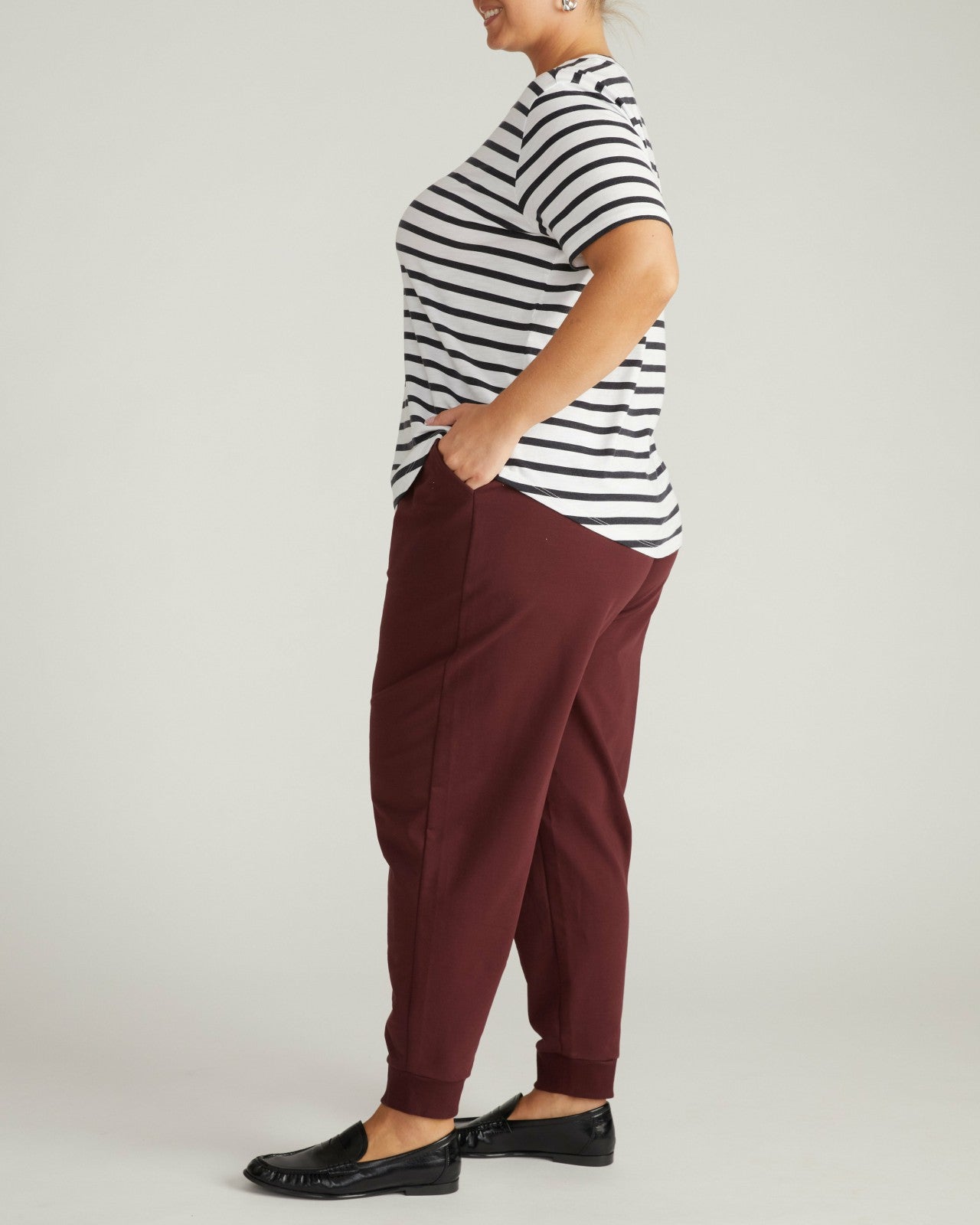 Universal Standard Light-As-Air Tee Rex - Zen Stripe