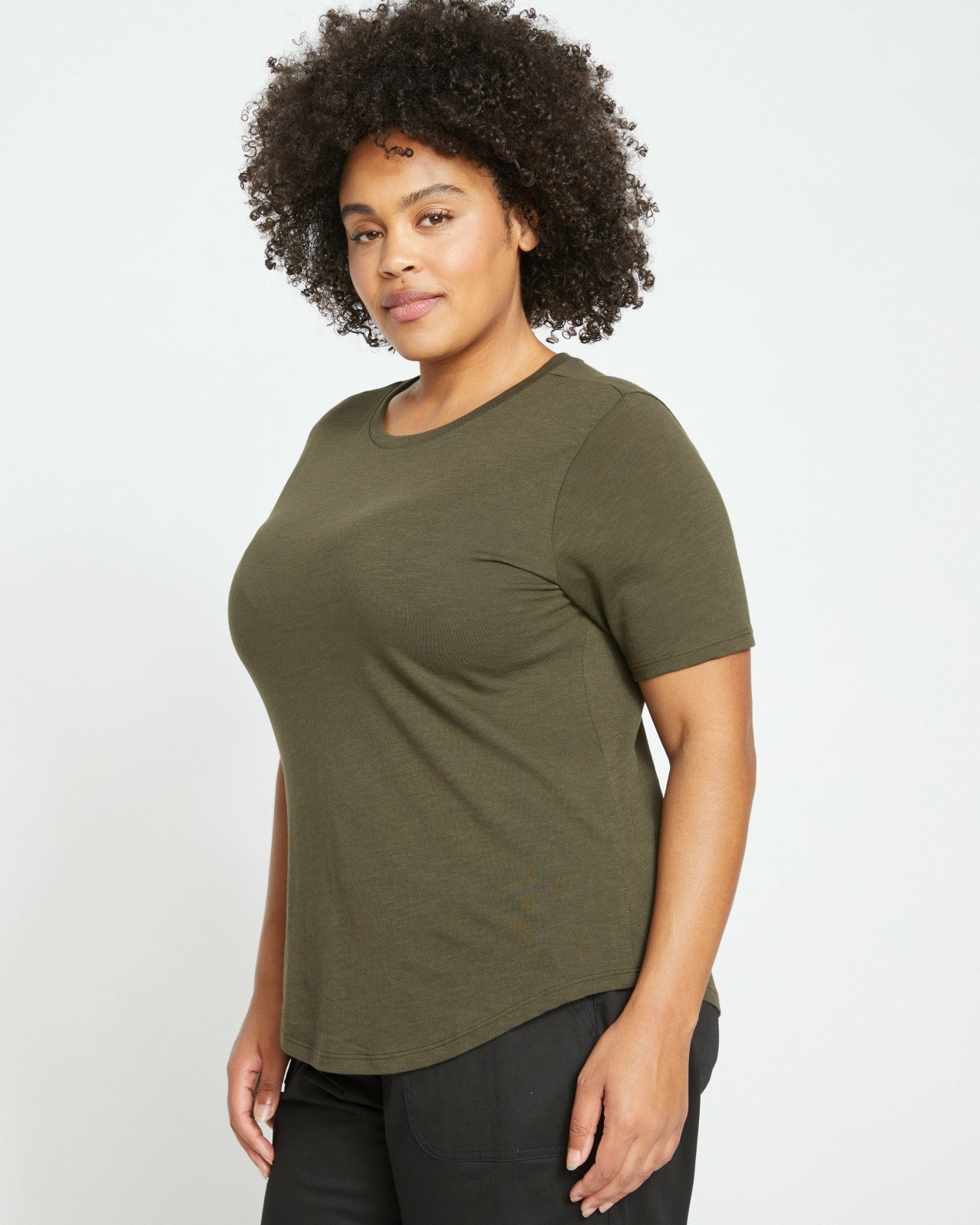 Universal Standard Light-As-Air Tee Rex - Nori
