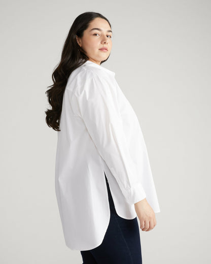 Universal Standard The Artist Poplin Shirt - White
