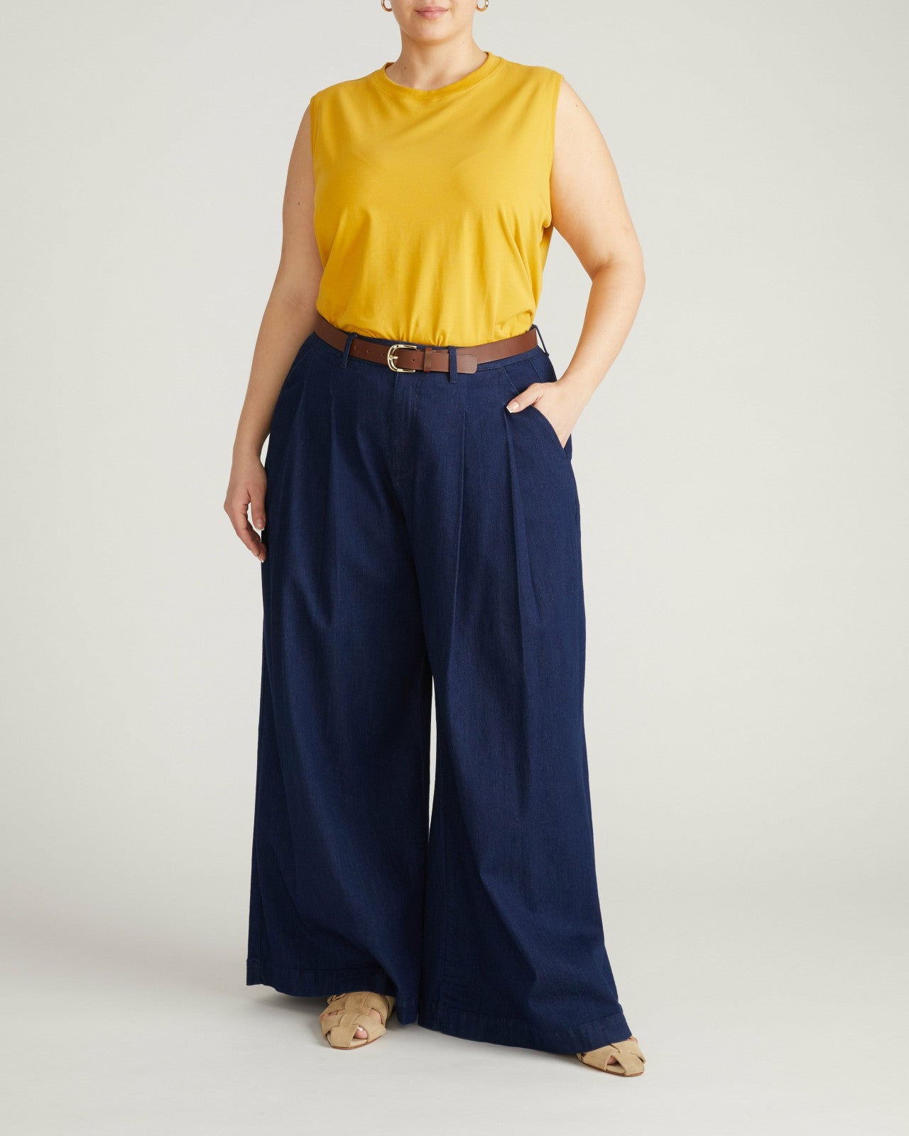 Universal Standard Patti Muscle Tank - Goldenrod
