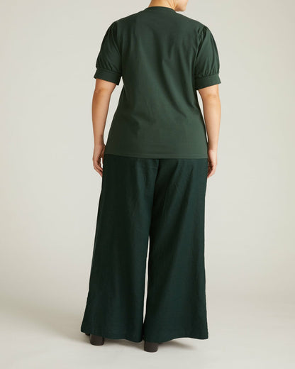 Universal Standard Pouf Sleeve Tee - Forest Green