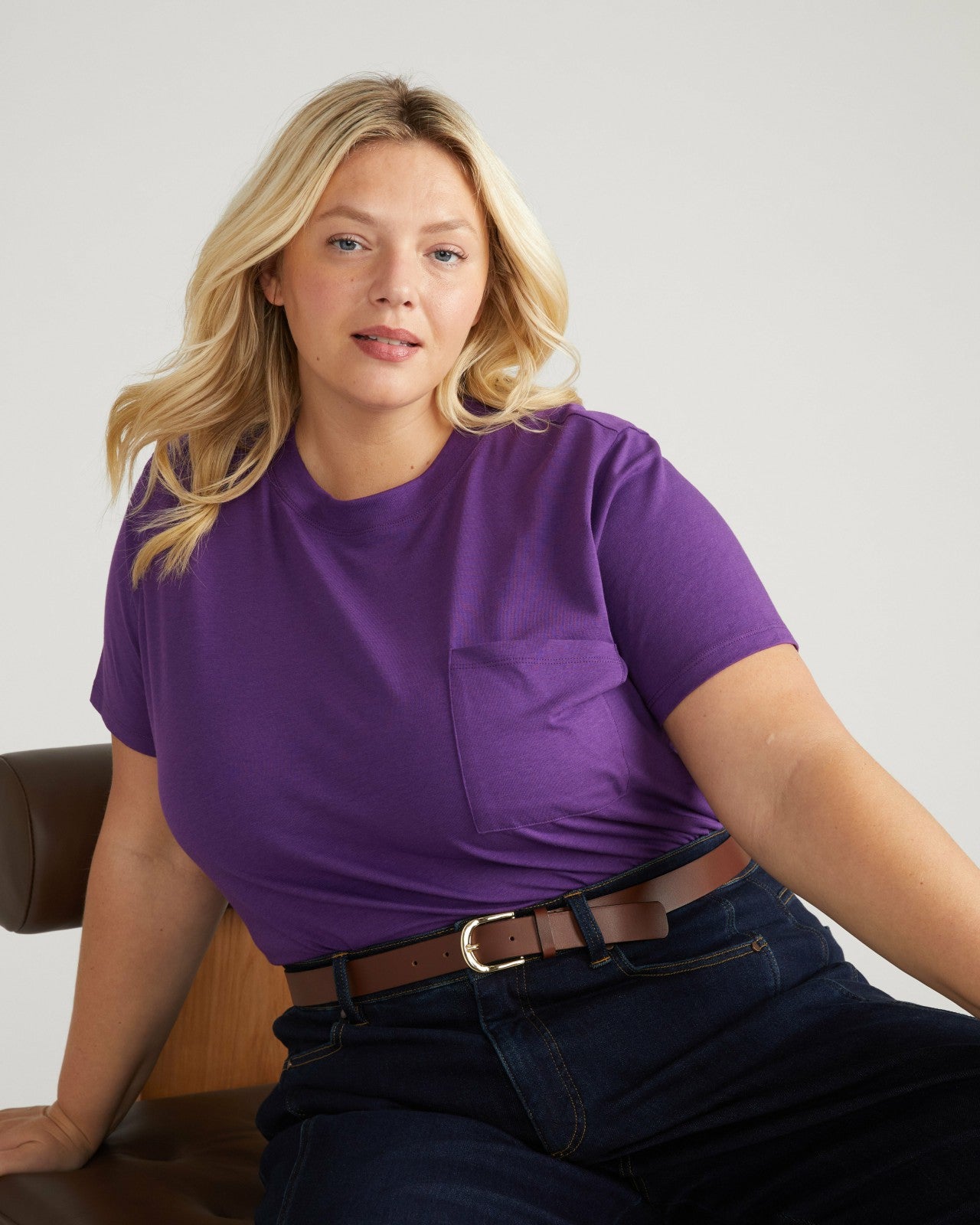 Universal Standard Garcon Tee - Grape