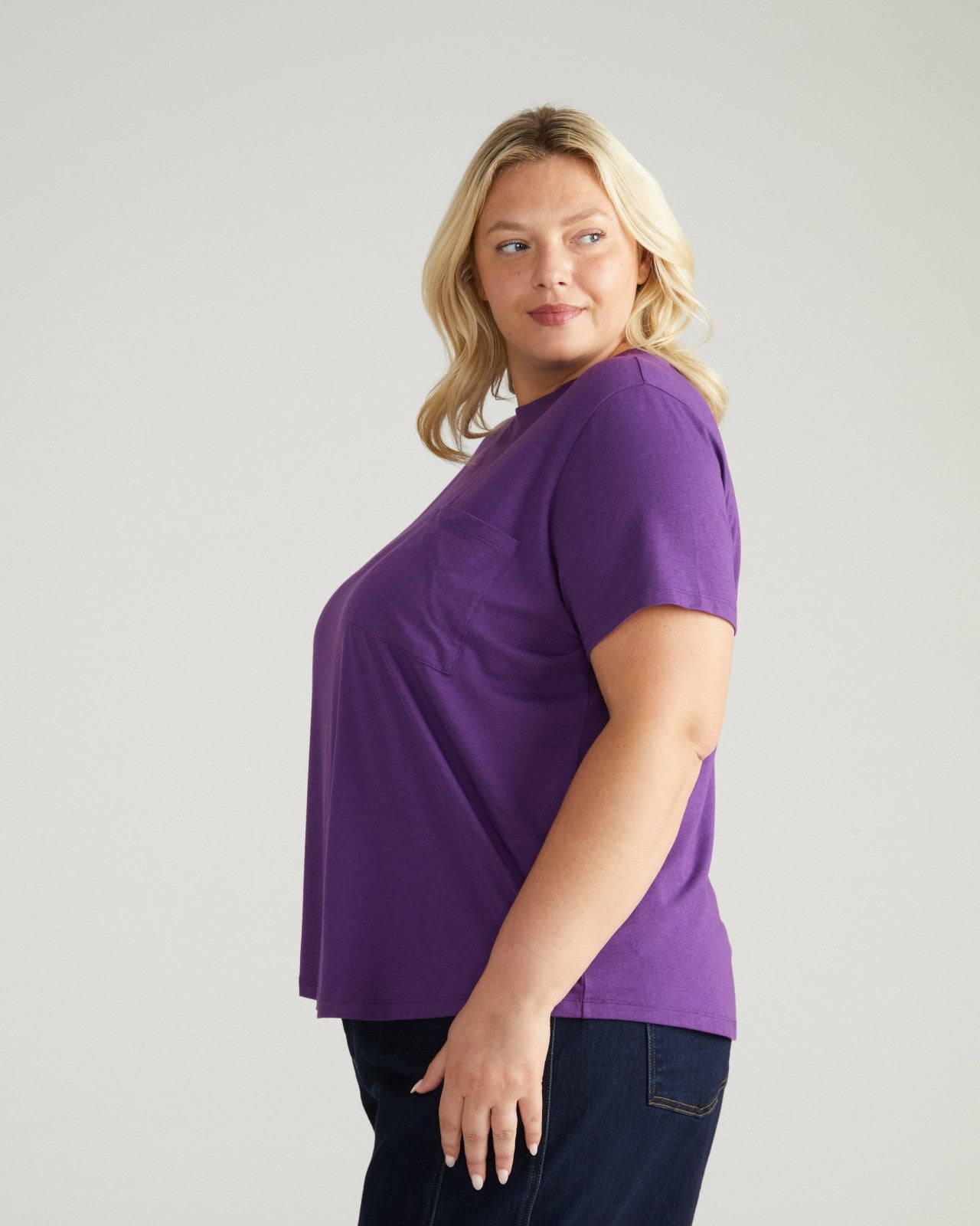 Universal Standard Garcon Tee - Grape
