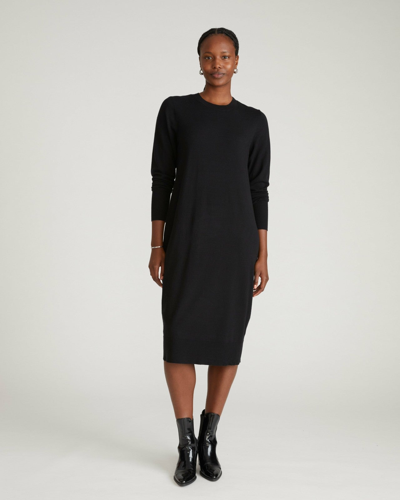 Universal Standard Savvy Fine Knit Everyday Sweater Dress - Black