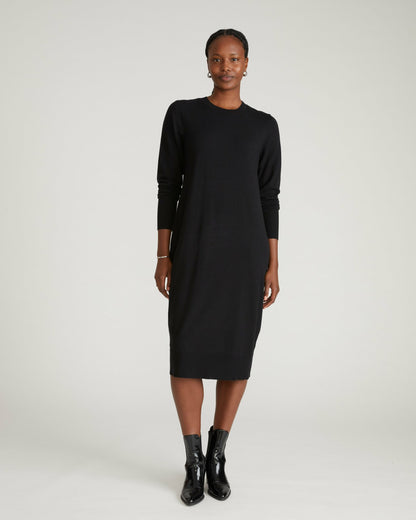 Universal Standard Savvy Fine Knit Everyday Sweater Dress - Black