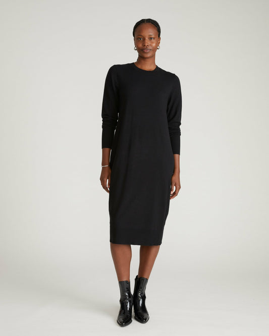 Universal Standard Savvy Fine Knit Everyday Sweater Dress - Black