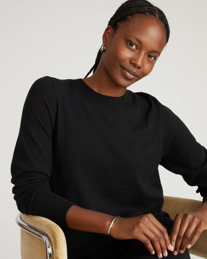 Universal Standard Savvy Fine Knit Everyday Sweater Dress - Black