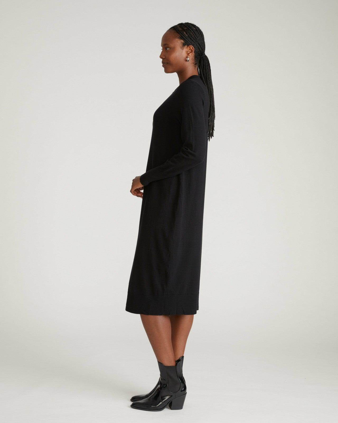 Universal Standard Savvy Fine Knit Everyday Sweater Dress - Black