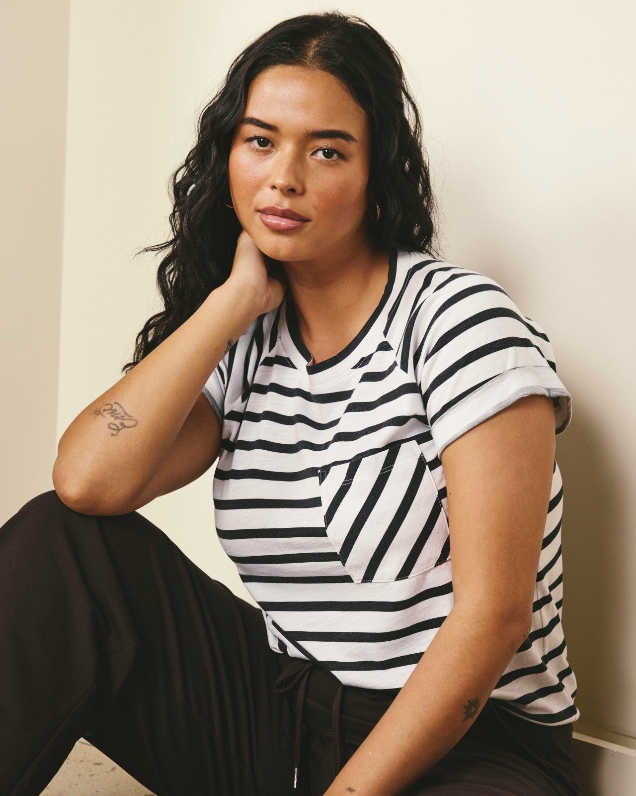 Universal Standard Light-As-Air Boy Tee - Zen Stripe