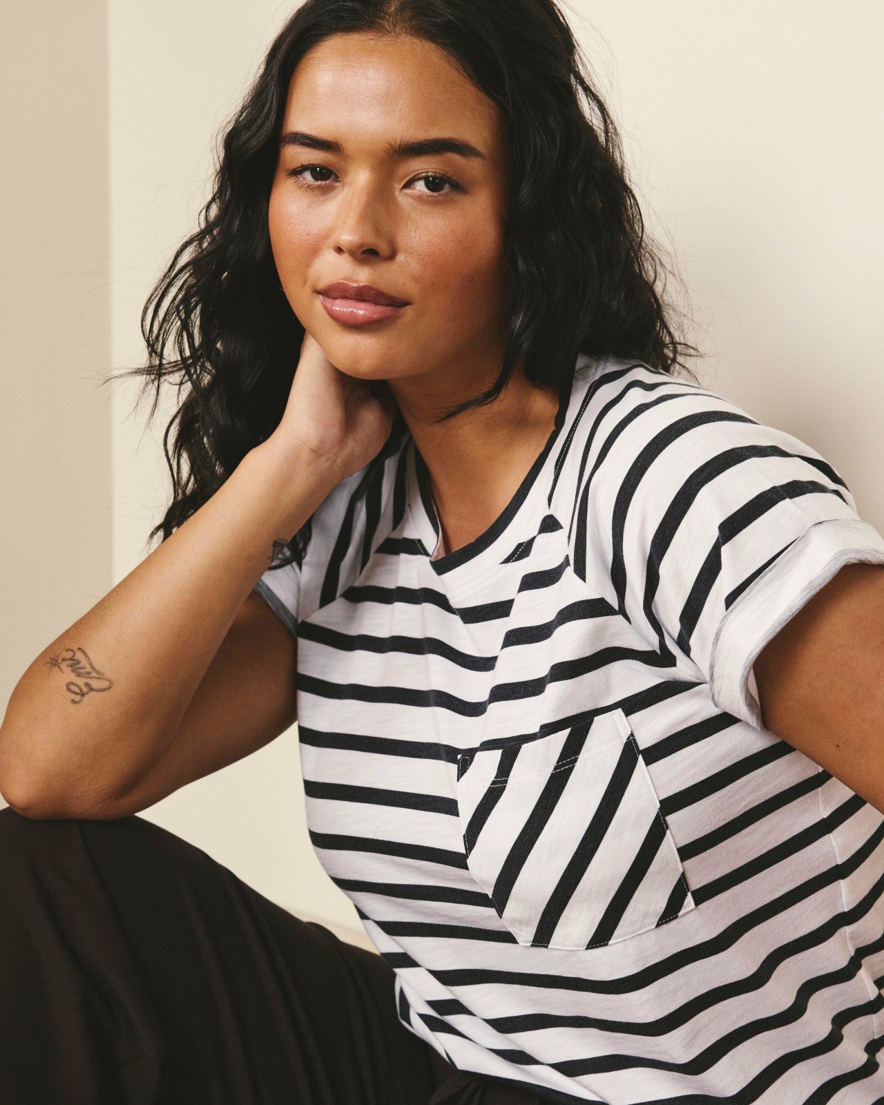 Universal Standard Light-As-Air Boy Tee - Zen Stripe