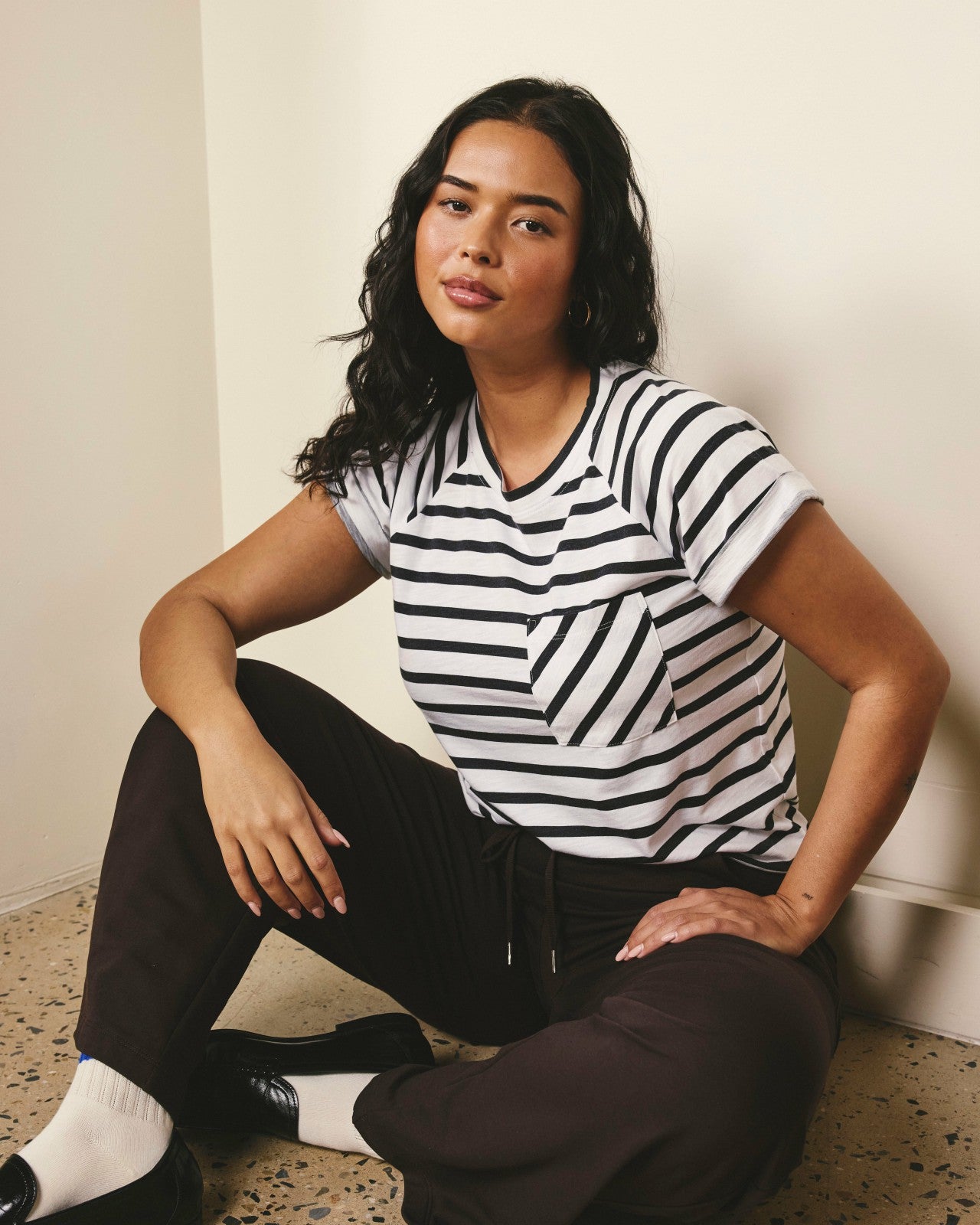 Universal Standard Light-As-Air Boy Tee - Zen Stripe