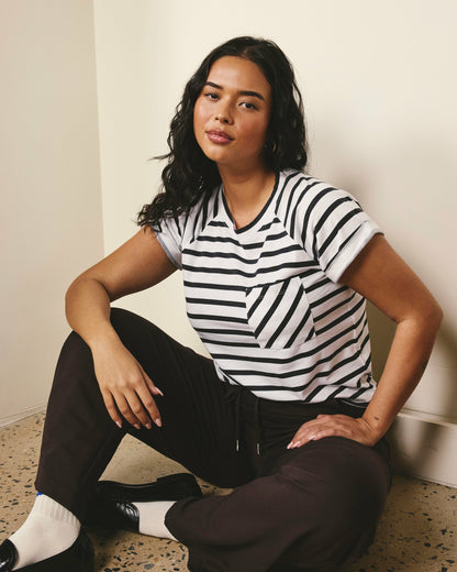 Universal Standard Light-As-Air Boy Tee - Zen Stripe