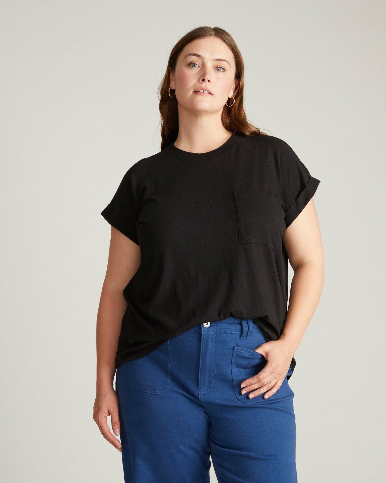 Universal Standard Light-As-Air Boy Tee - Black