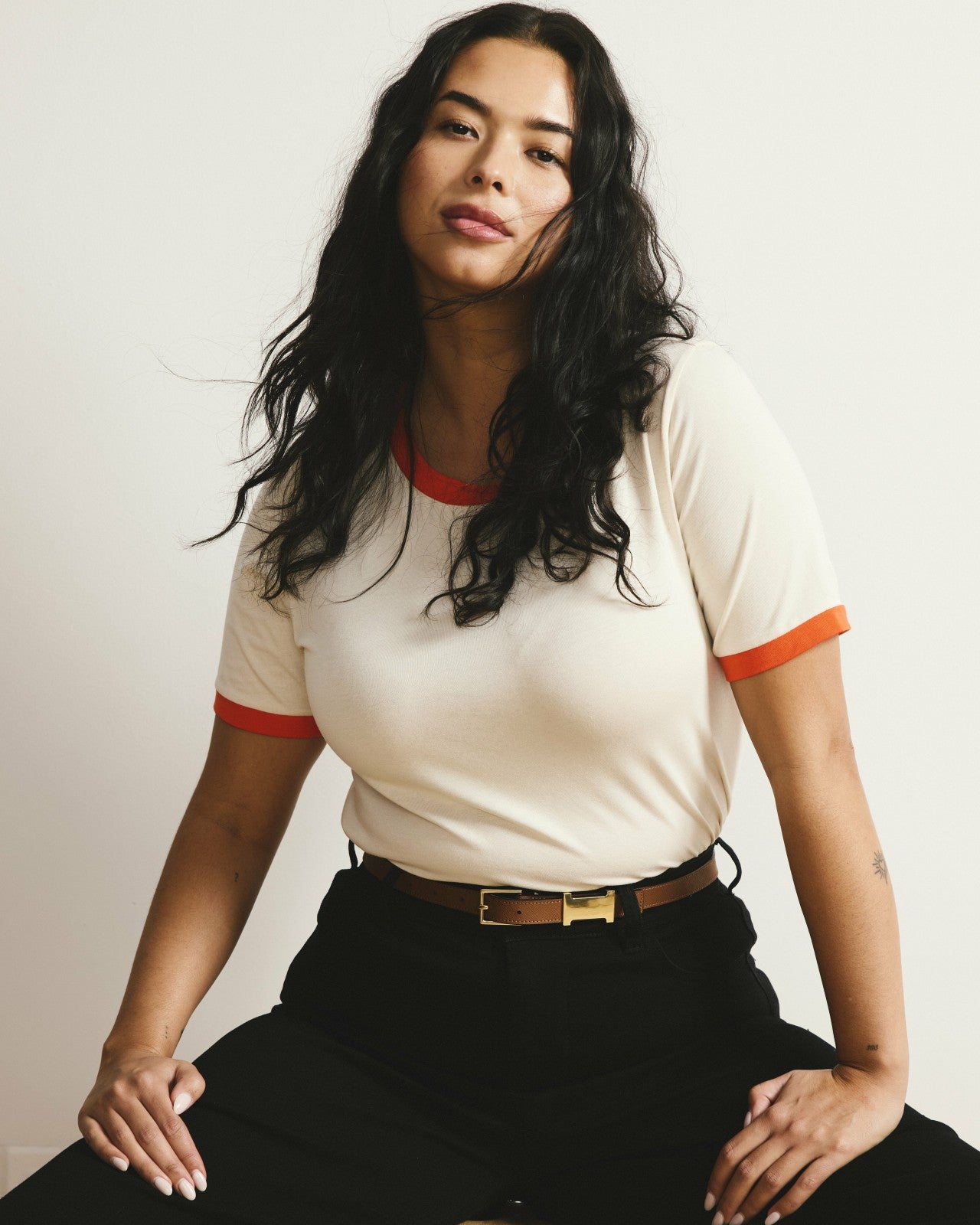 Universal Standard Tee Rex - Chamomile/Poppy Trim