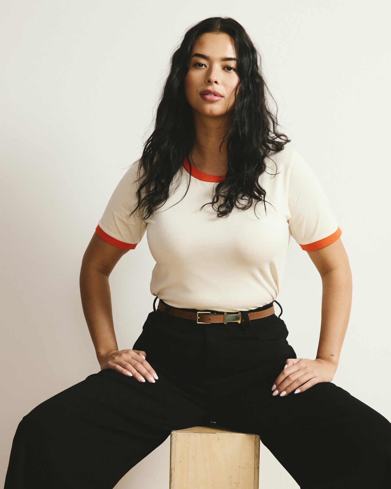 Universal Standard Tee Rex - Chamomile/Poppy Trim