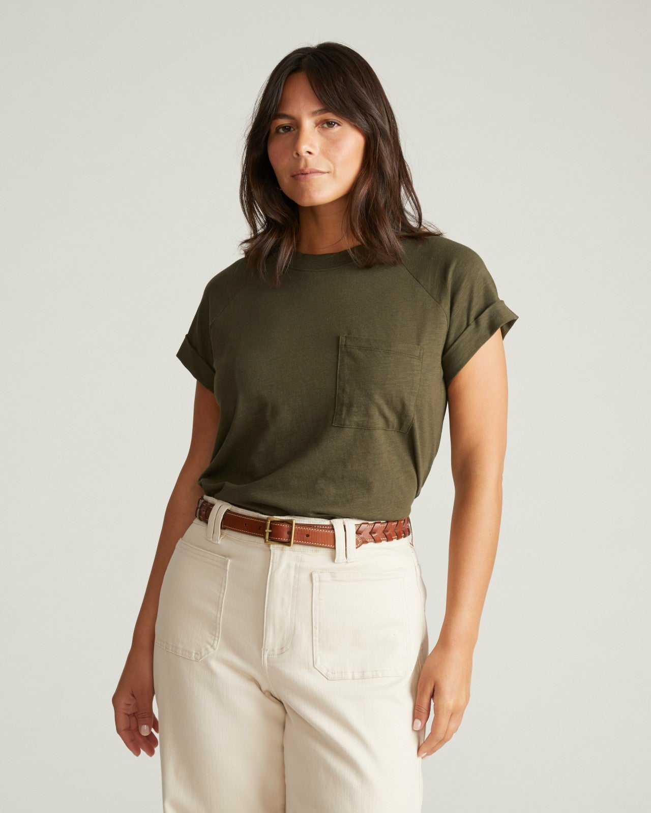 Universal Standard Light-As-Air Boy Tee - Nori