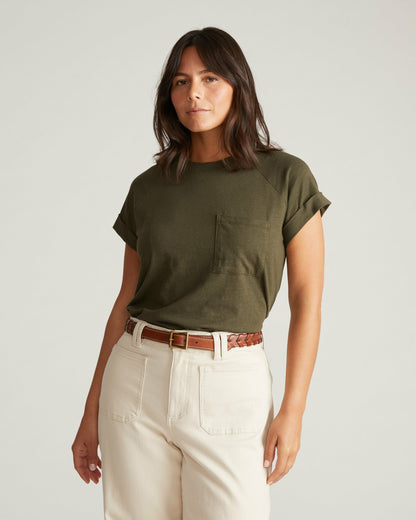 Universal Standard Light-As-Air Boy Tee - Nori