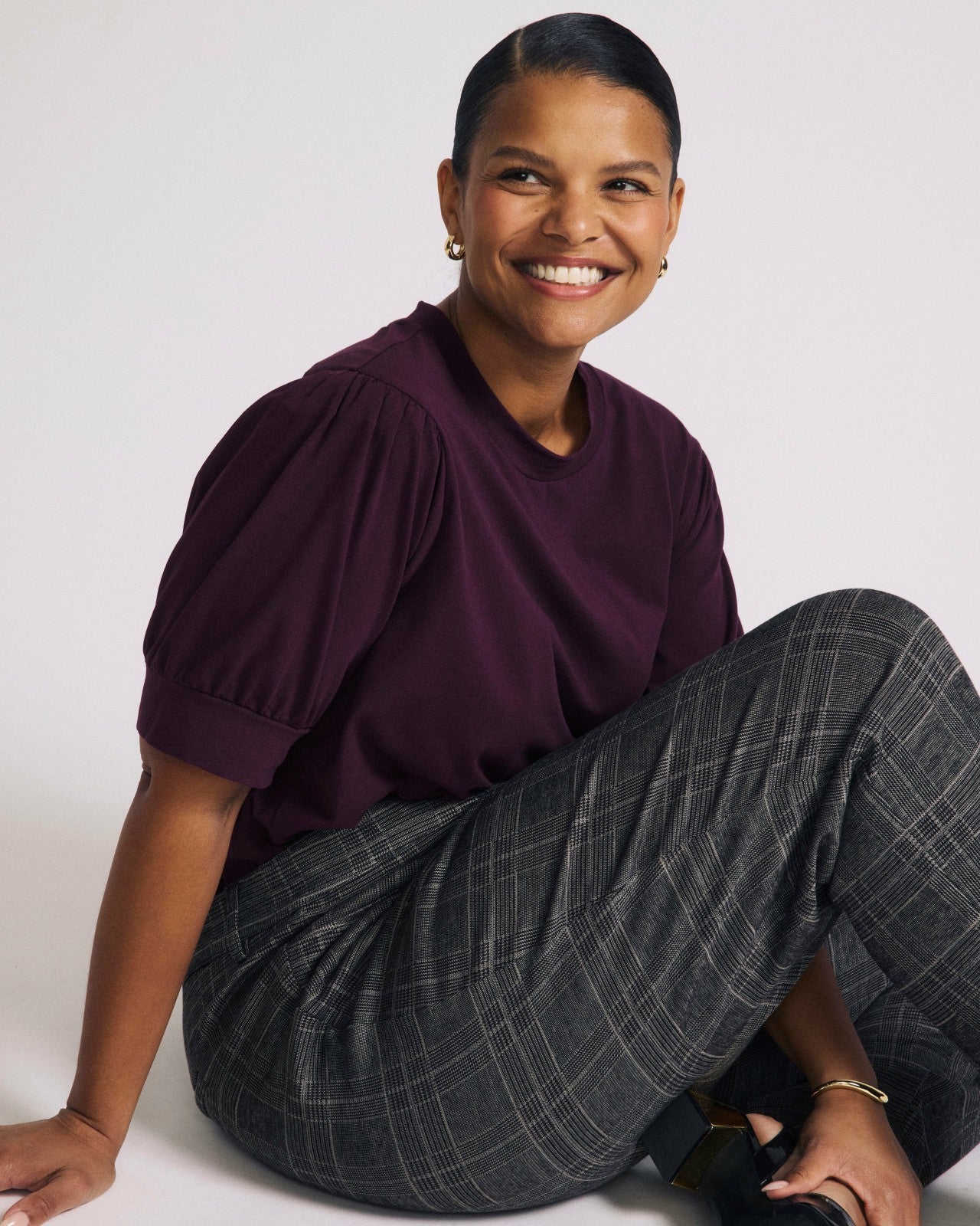 Universal Standard Pouf Sleeve Tee - Acai