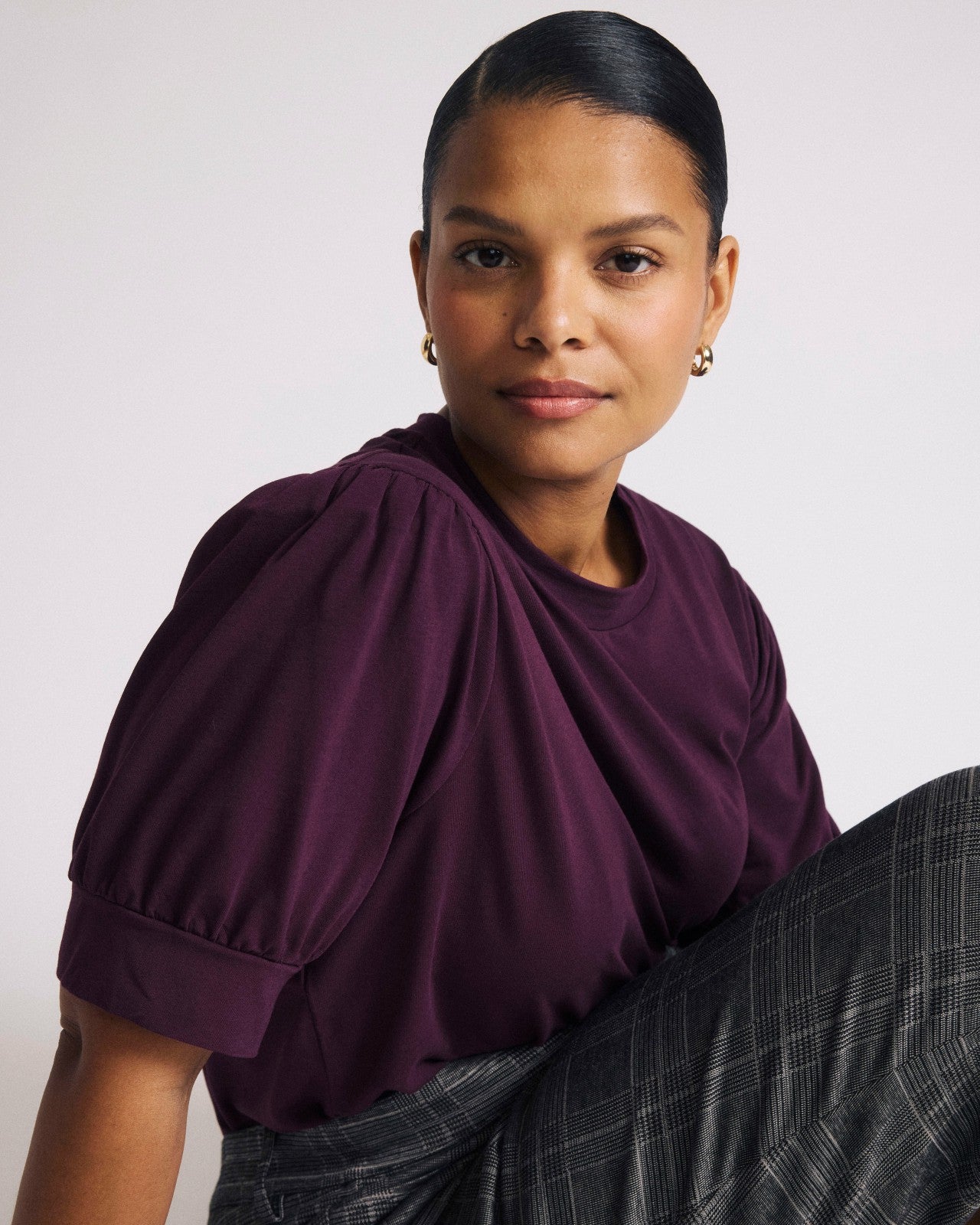 Universal Standard Pouf Sleeve Tee - Acai