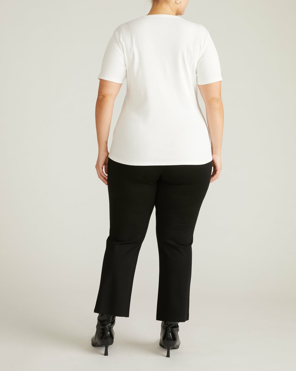Universal Standard Henley Short Sleeve Ribbed Tee - White