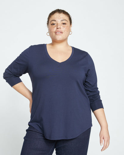 Universal Standard Long Sleeve V Rex - Midnight