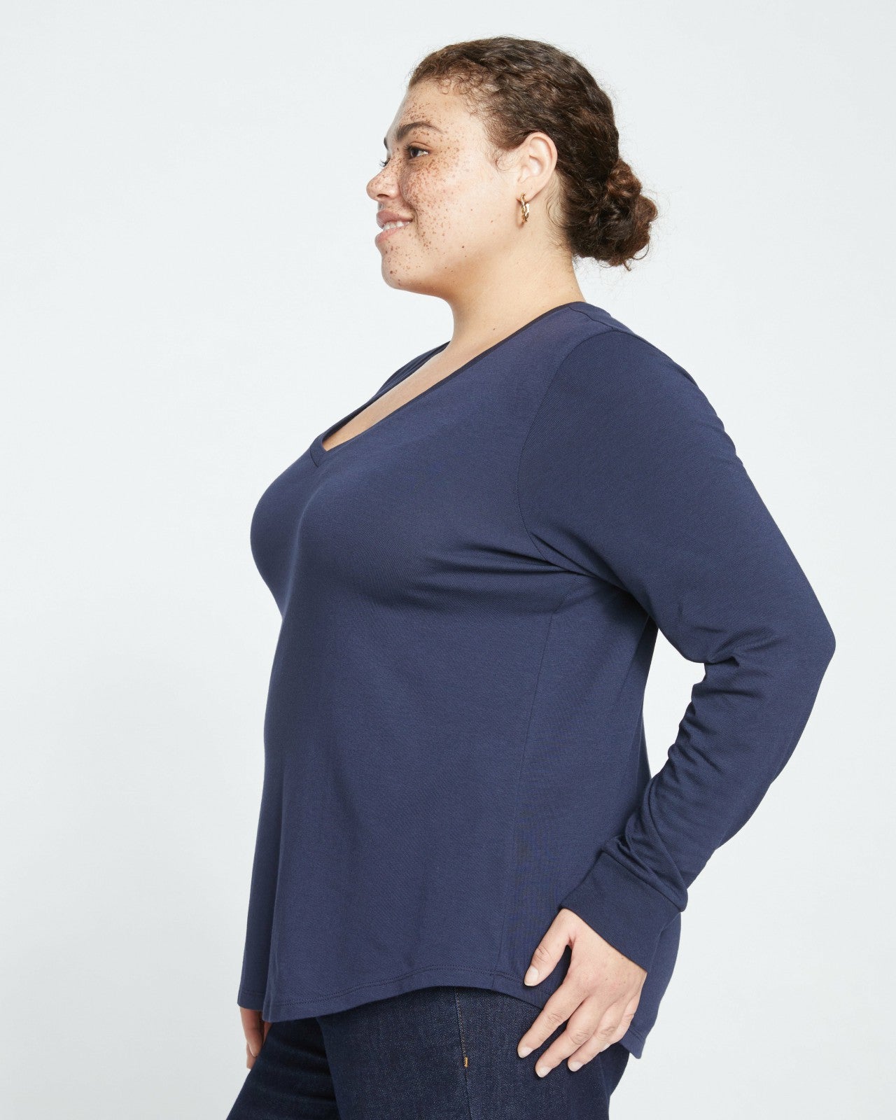 Universal Standard Long Sleeve V Rex - Midnight