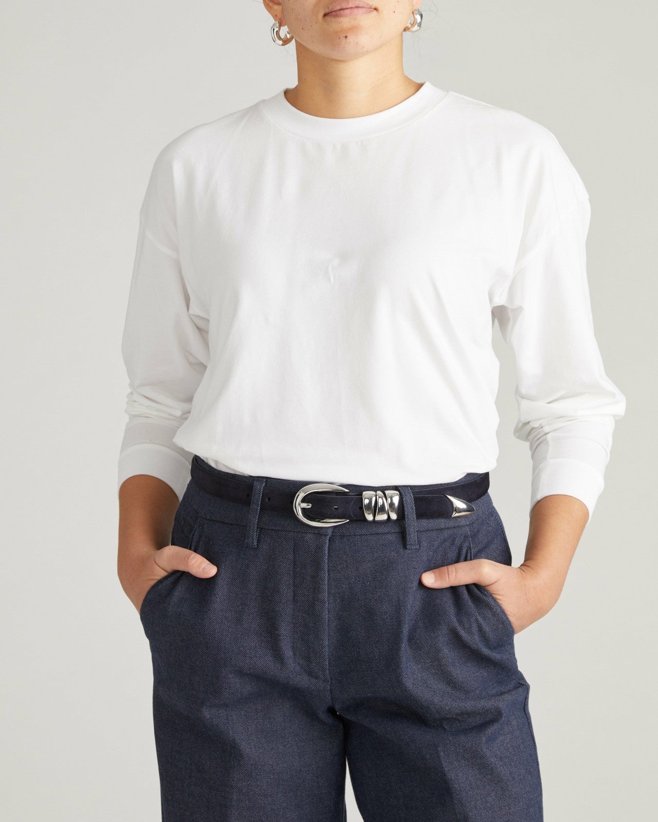 Universal Standard Long Sleeve Relaxed Tee - White