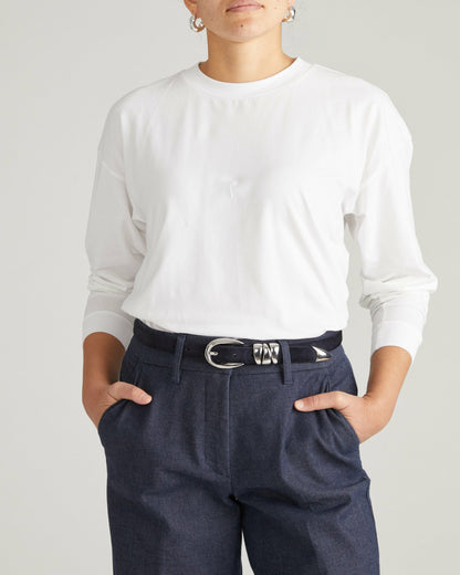 Universal Standard Long Sleeve Relaxed Tee - White