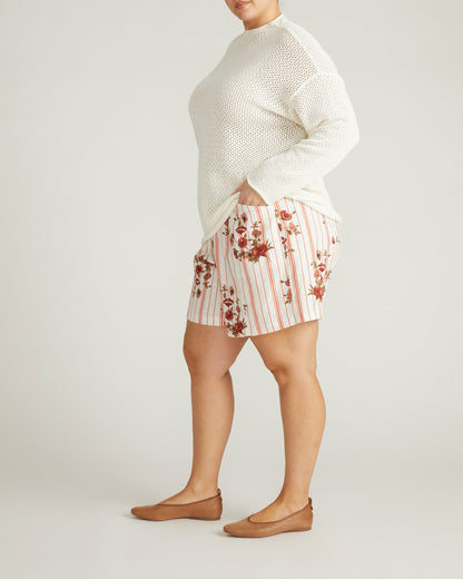 Universal Standard Positano Pointelle Mock Neck Sweater - White