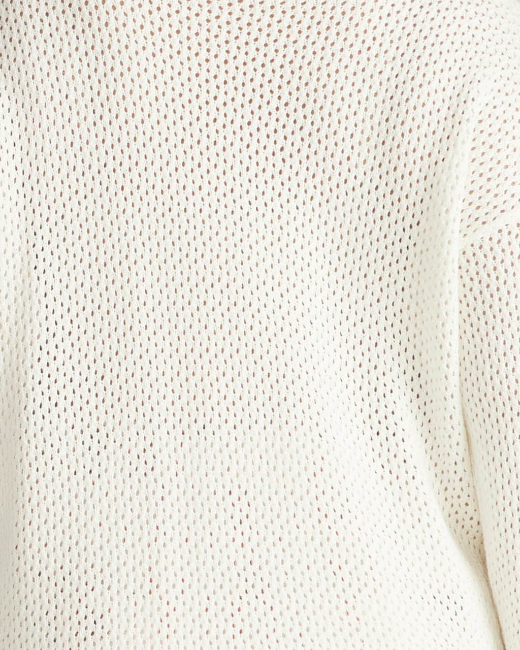 Universal Standard Positano Pointelle Mock Neck Sweater - White