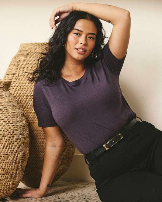 Universal Standard Light-As-Air Tee Rex - Purple Jewel