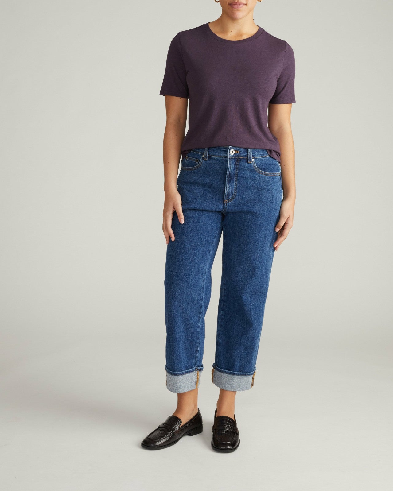Universal Standard Light-As-Air Tee Rex - Purple Jewel