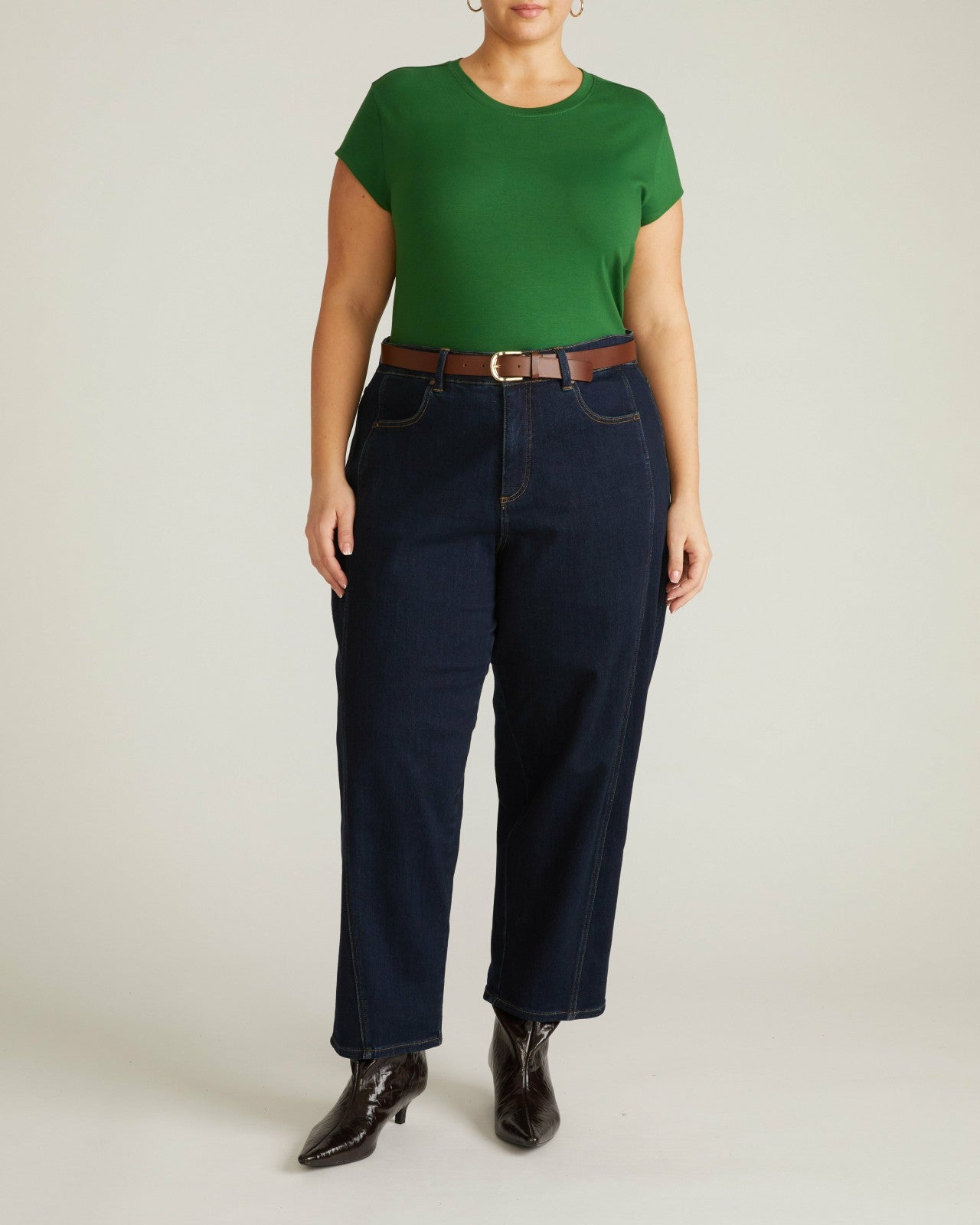 Universal Standard Ashley Cap Sleeve Tee - Green Park