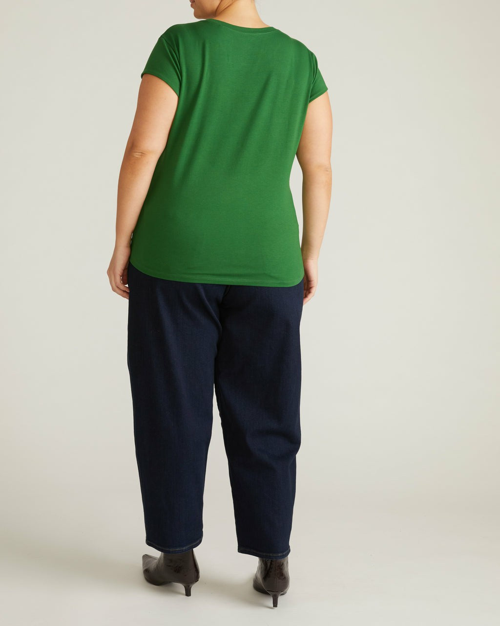 Universal Standard Ashley Cap Sleeve Tee - Green Park