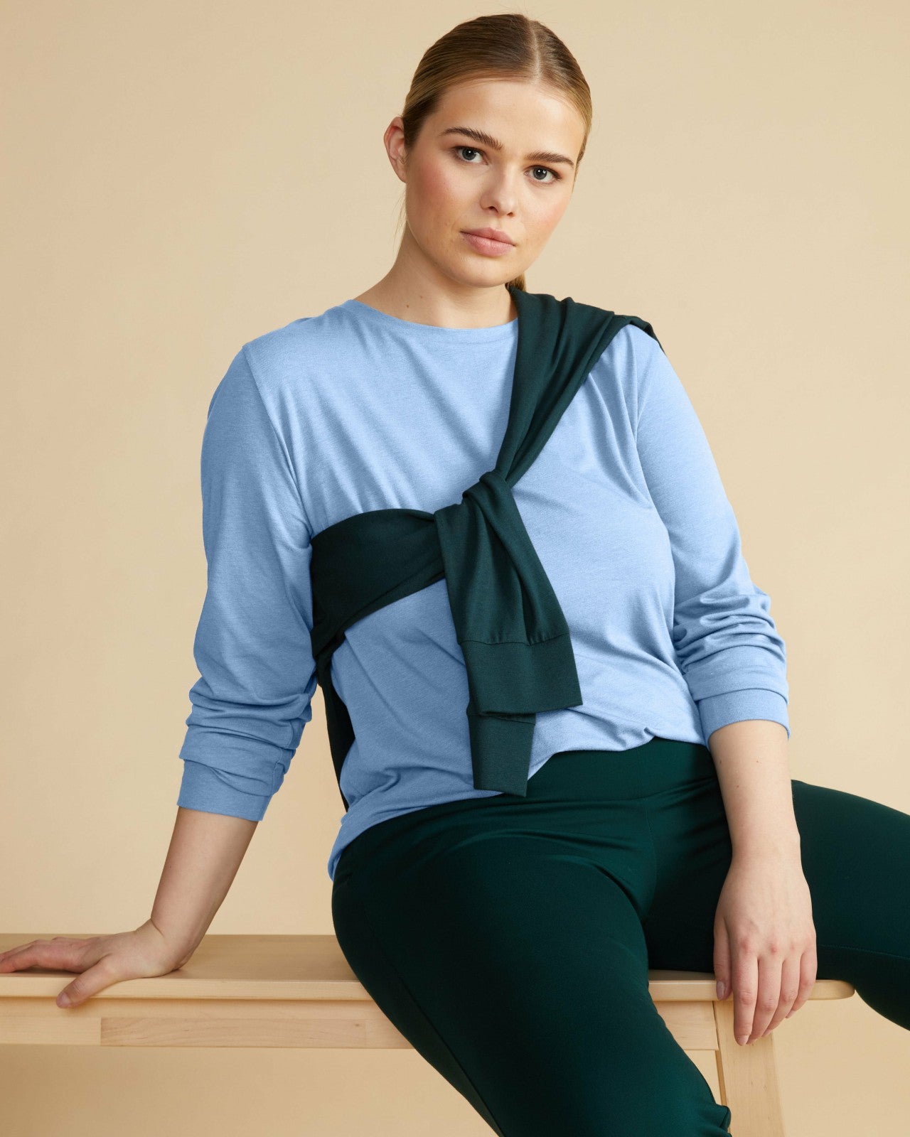 Universal Standard Long Sleeve Tee Rex - Seaside Blue