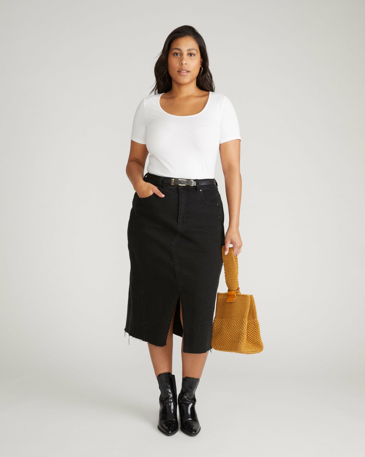 Universal Standard Scoop Neck Tee - White