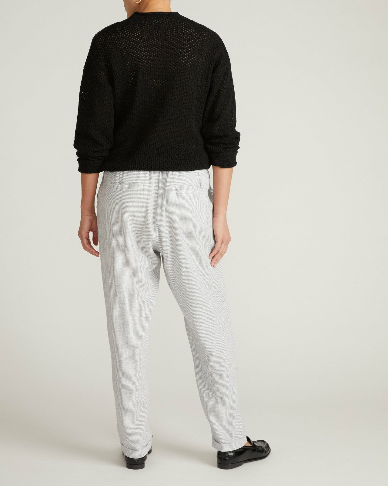 Universal Standard Positano Pointelle Mock Neck Sweater - Black