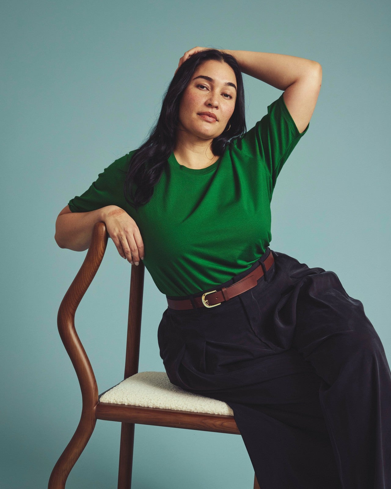 Universal Standard Maia Stovepipe Sleeve Tee - Green Park