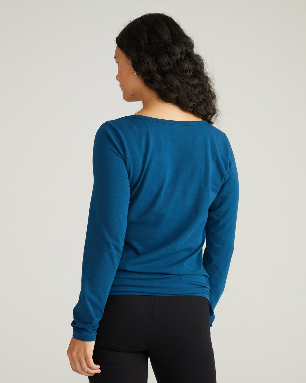 Universal Standard Long Sleeve Square Neck Tee - Deep Teal